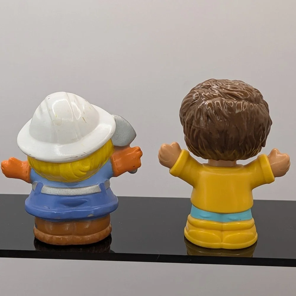 Fisher Price Little People Lot Of 7 Crossing Guard School Girl Boy Construction